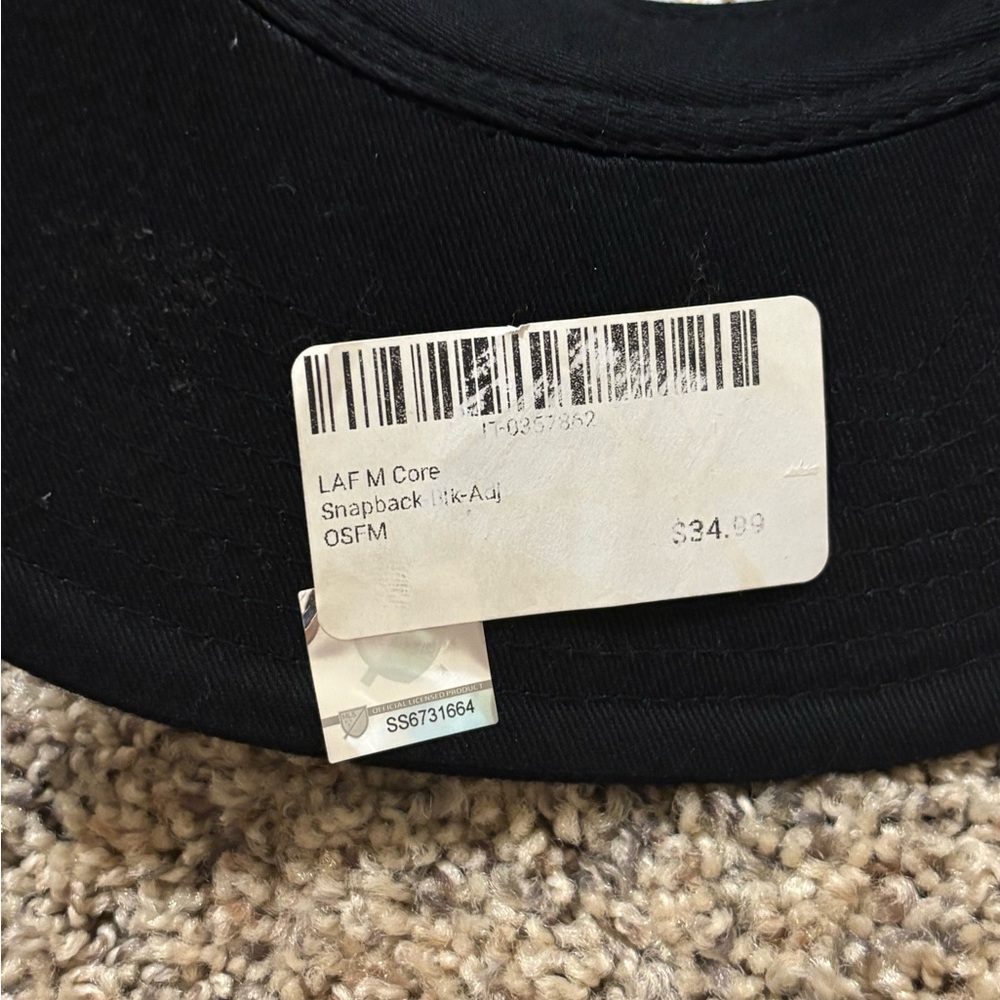 Mitchell & Ness LAFC Los Angeles Football Club Black Gold Adjustable hat NEW - Picture 5 of 5